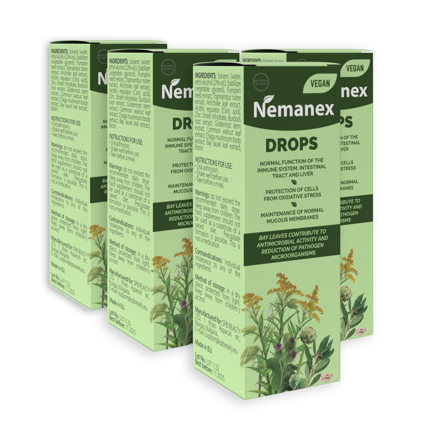 Ingredientes naturales de Nemanex extractos vegetales