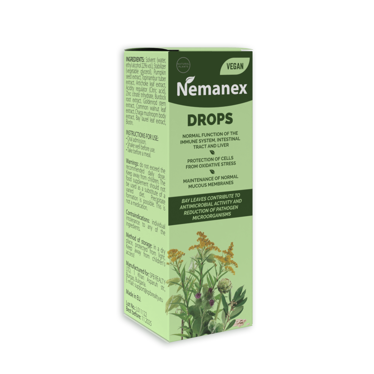 Envase oficial de Nemanex para la limpieza del organismo