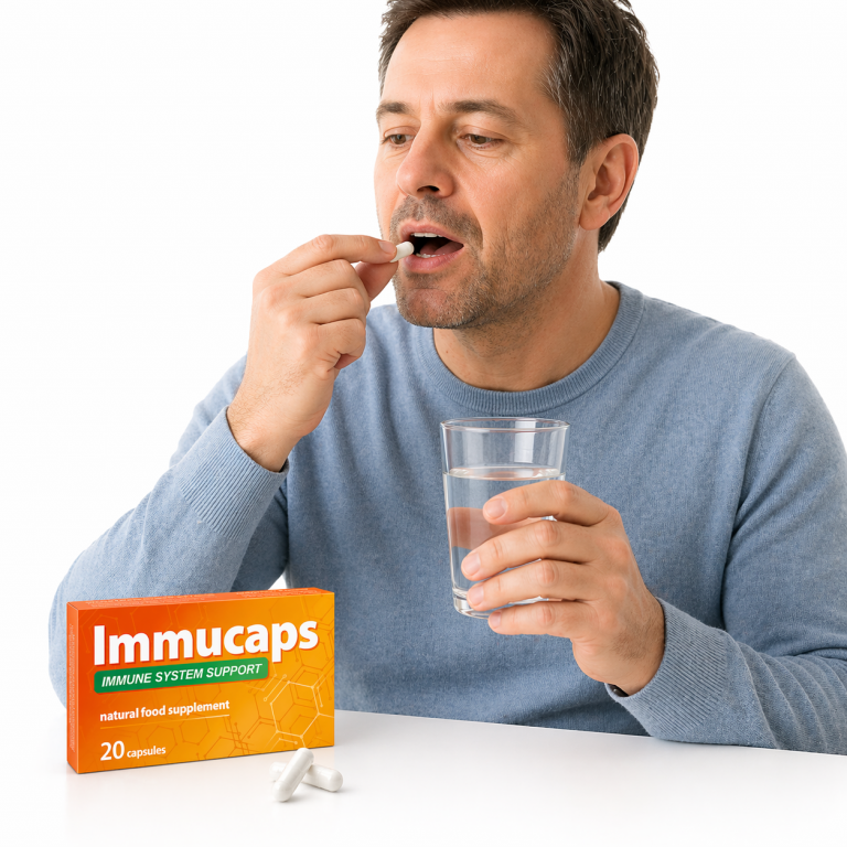 Detalle del envase y presentación de Immucaps