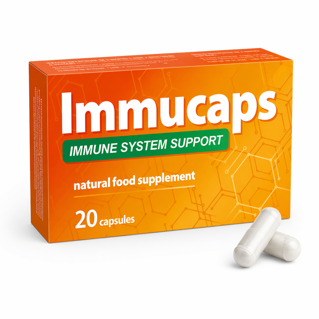 Caja de Immucaps en formato cápsulas