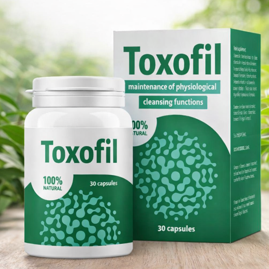 Envase original de cápsulas Toxofil en España